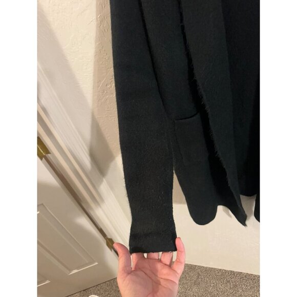Pink Martini  Black Wool Long Sleeved Open Stockport Cardigan - Picture 4 of 11